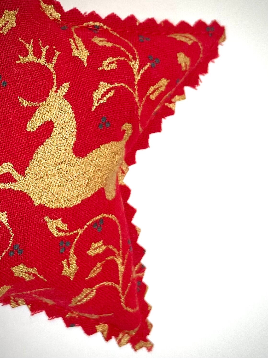 Red and Gold Deer Star Ornament