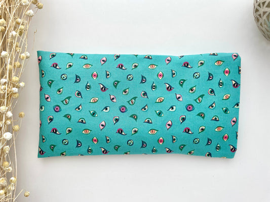 Dragon Eyes Weighted Eye Pillow Handmade with Upcycled fabric
