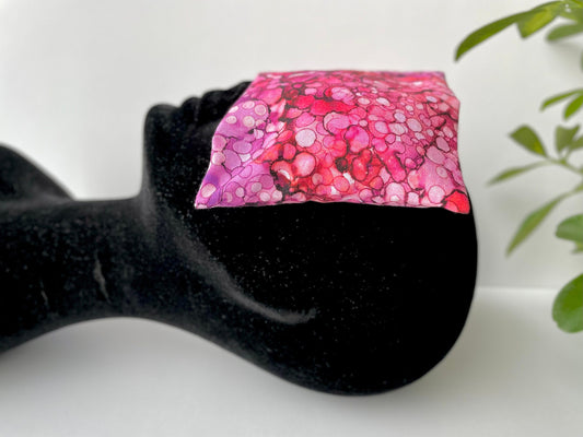 Pink Delight Weighted Eye Pillow Handmade with Upcycled Fabric