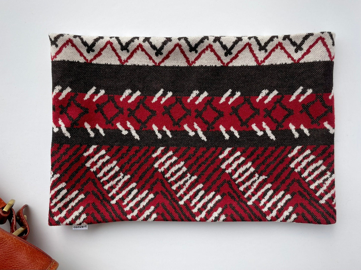 Loop Scarf in Red and Black