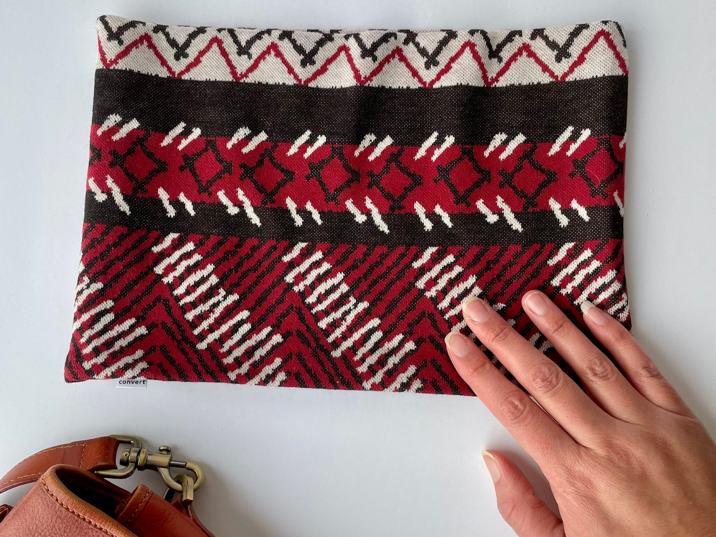 Loop Scarf in Red and Black