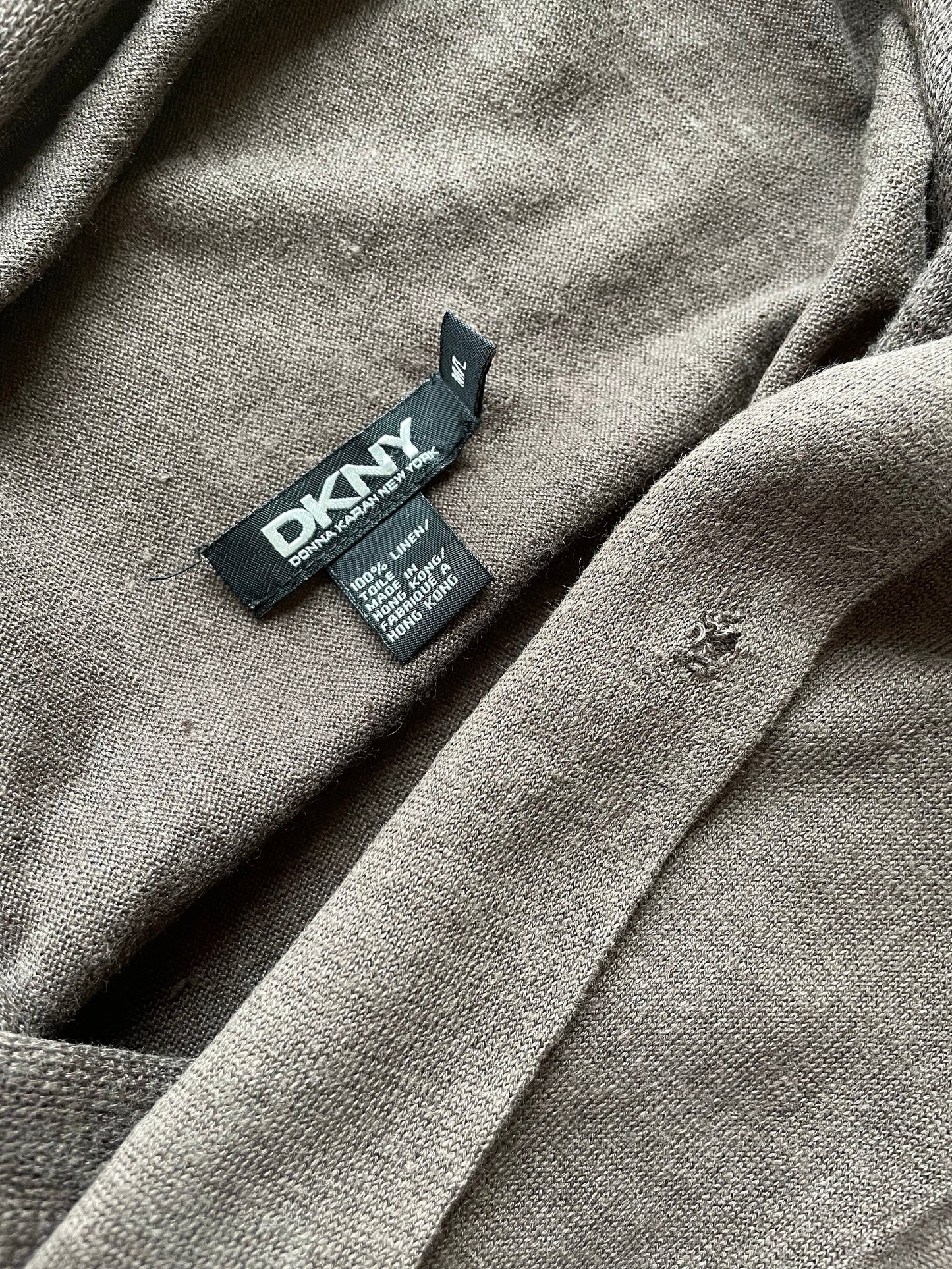 Loop Scarf in Grey Wool and Linen