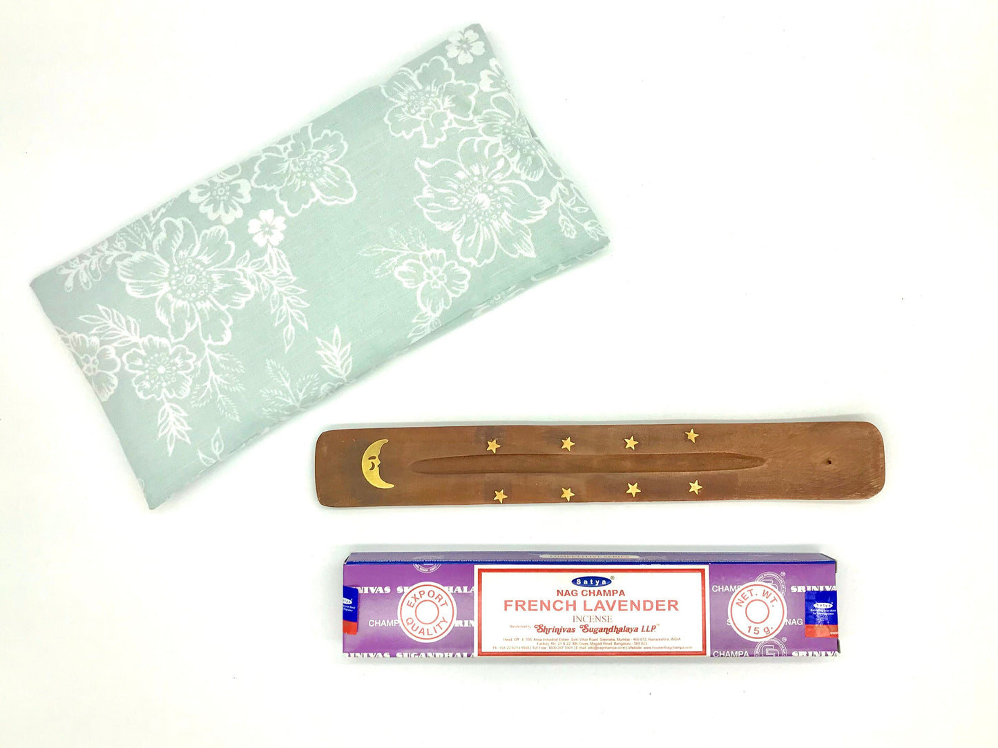Unwind Gift Box with Blue Floral Eye Pillow