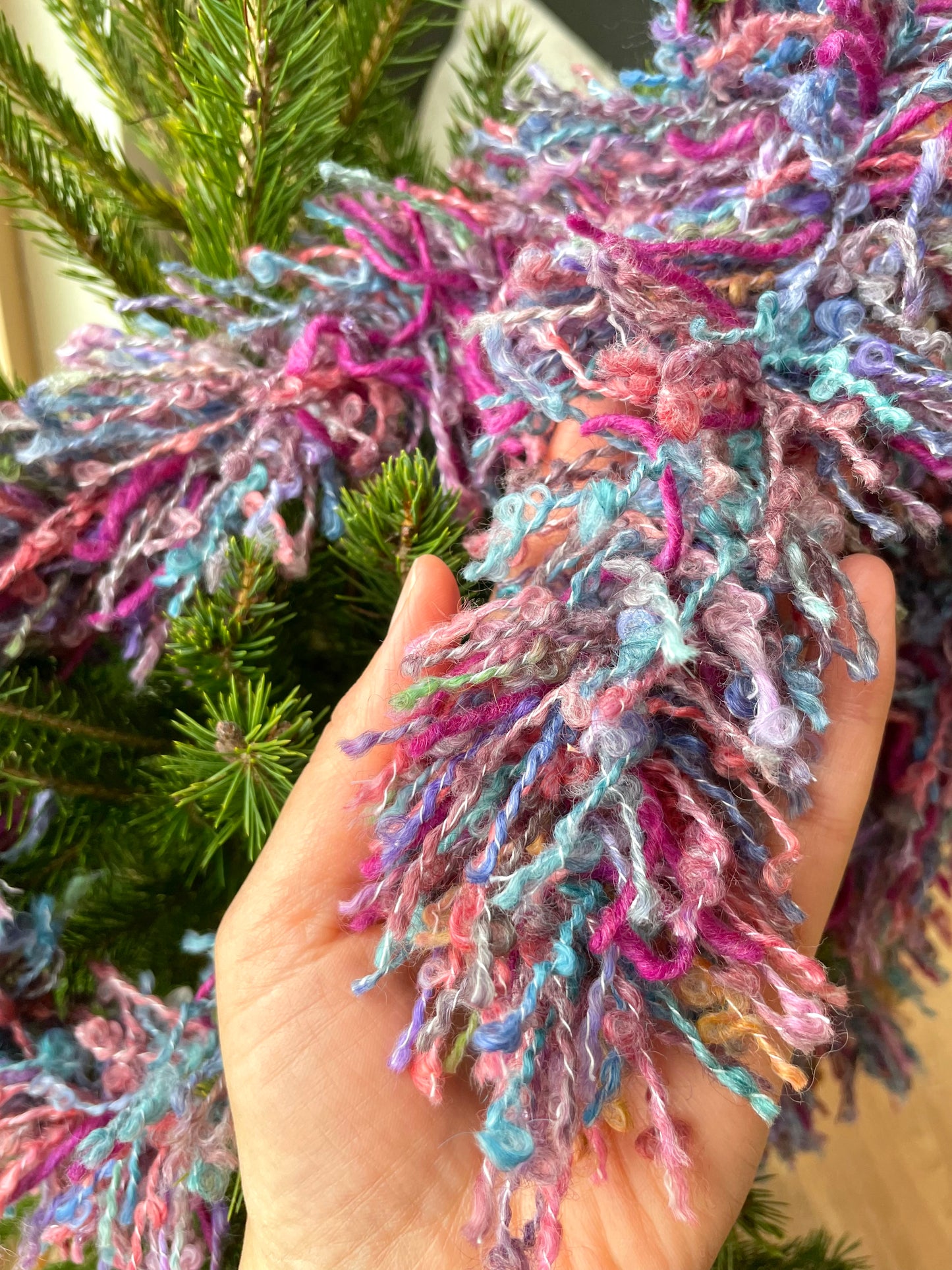 Tinswool Upcycled Wool Tinsel - Purple & Pink