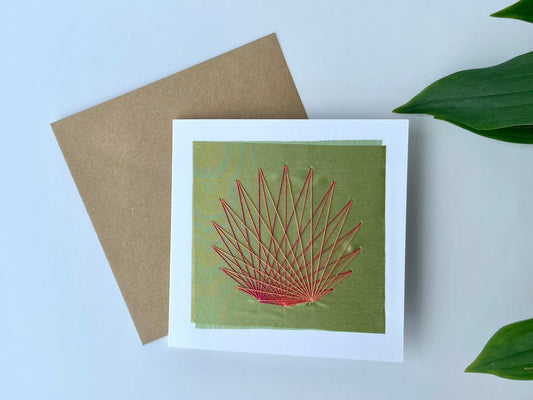 Hand Embroidered Greetings Card - Bloom