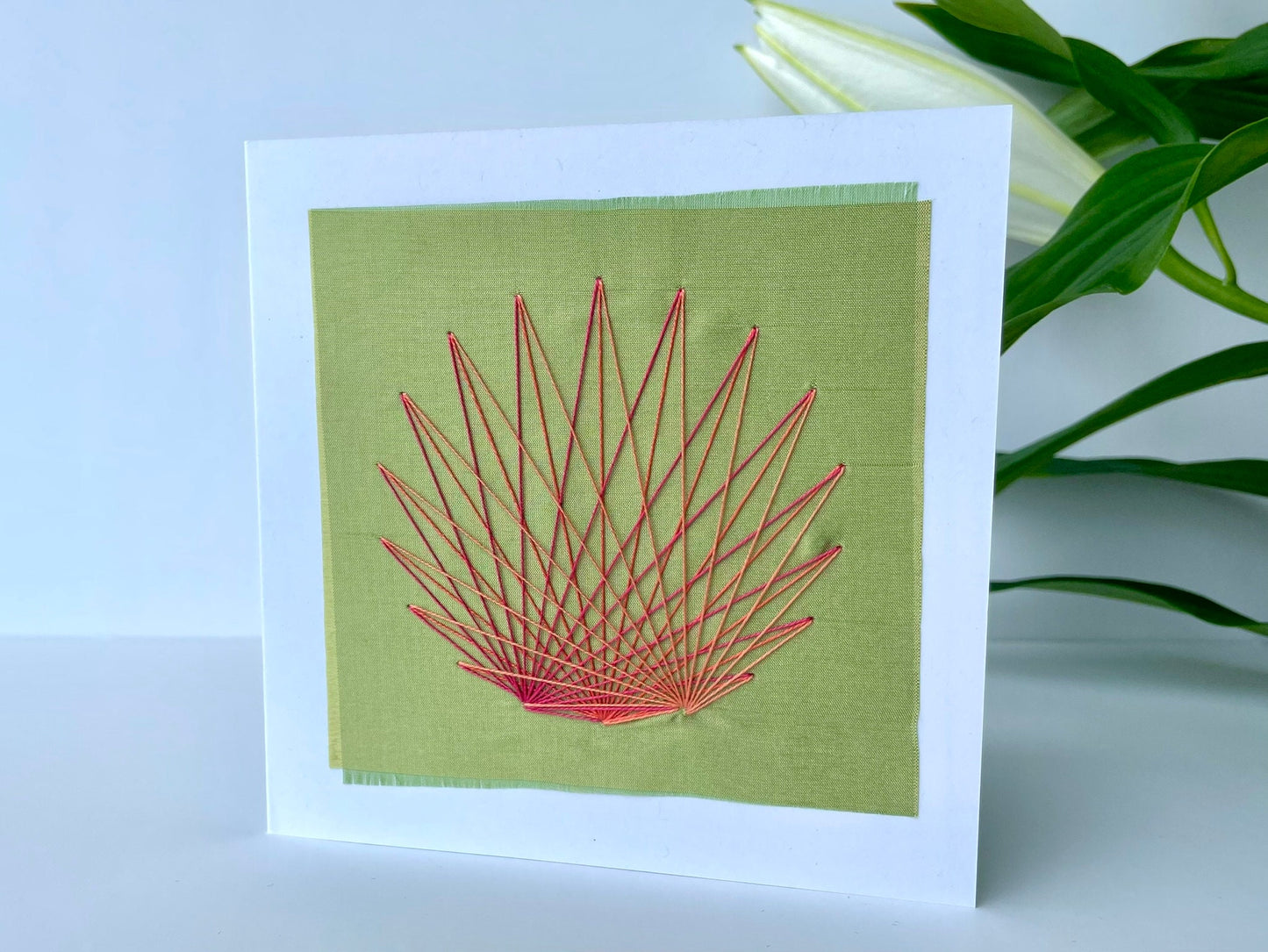 Hand Embroidered Greetings Card - Bloom