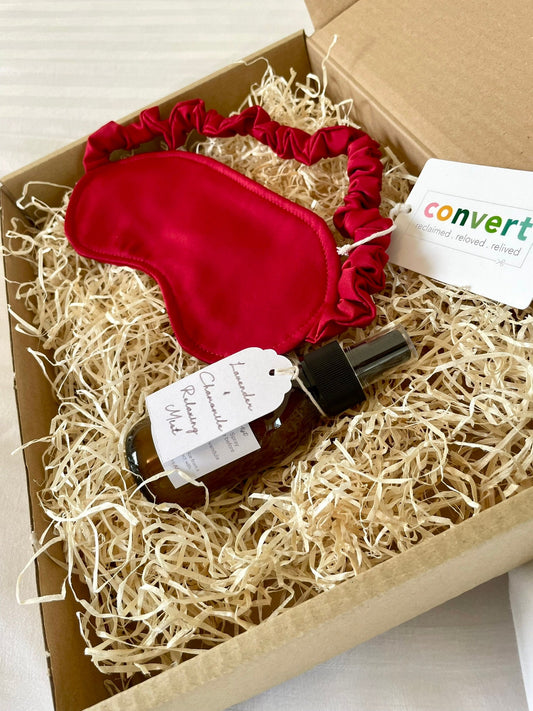 Slumber Gift Set with Red Satin Eye Mask