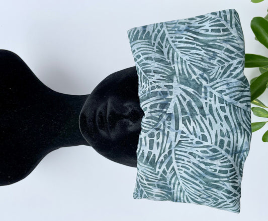 Ferns Weighted Eye Pillow Handmade with Upcycled Fabric