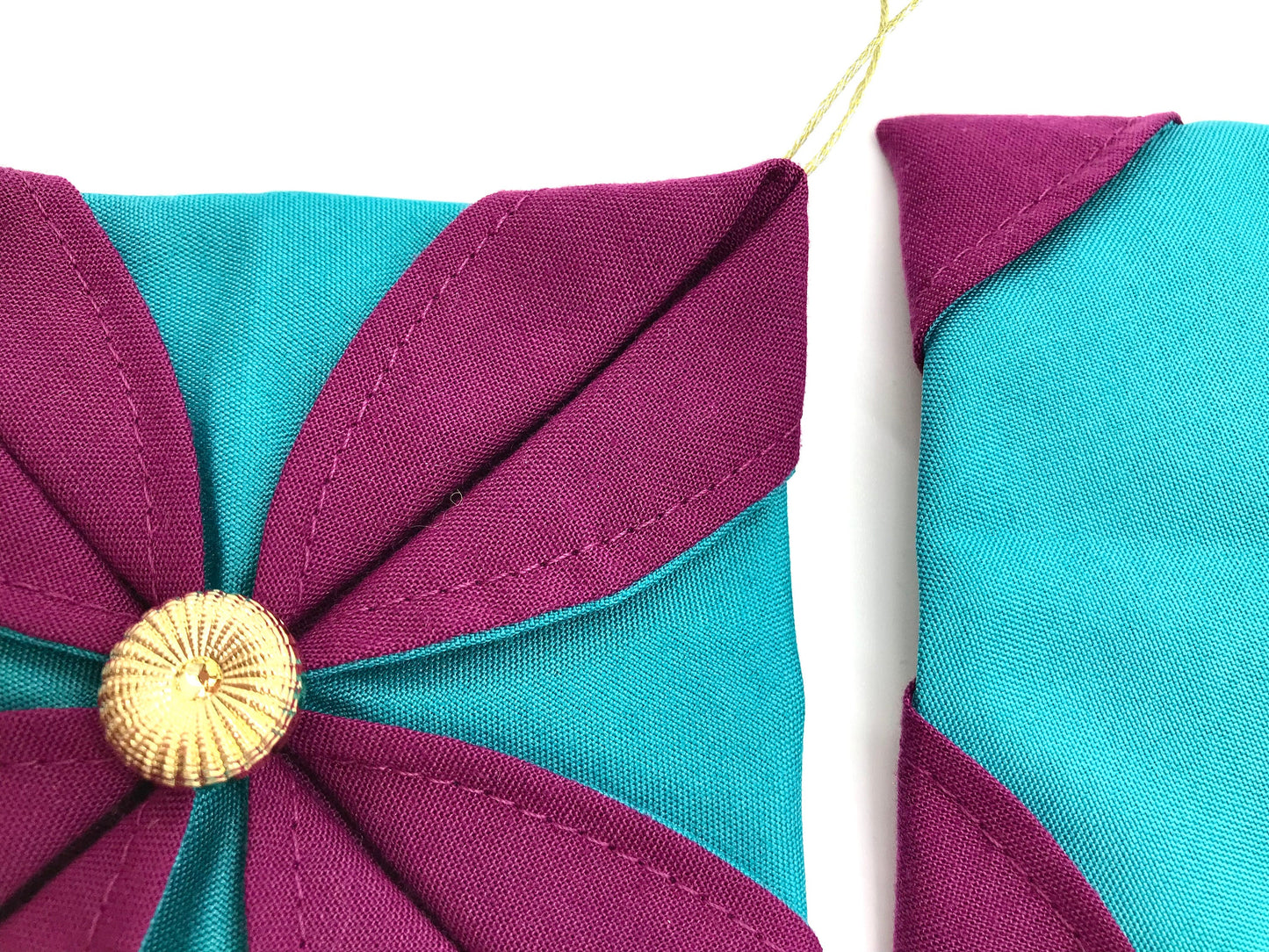 Upcycled Fabric Origami Ornament