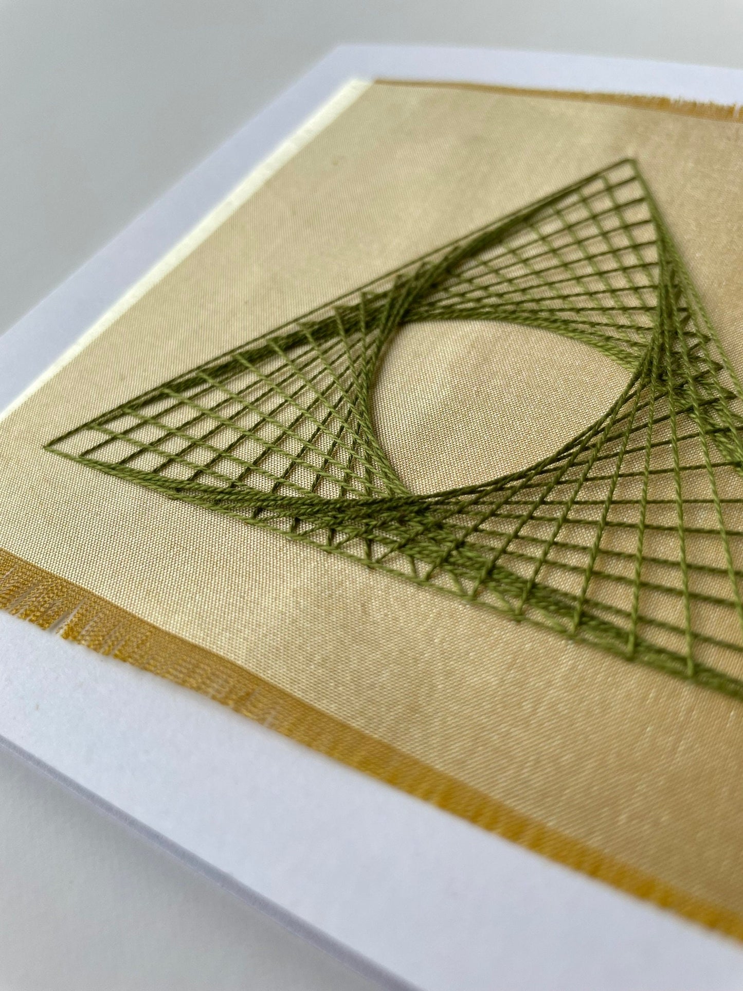 Hand Embroidered Greetings Card - Triquetra Celtic Knot