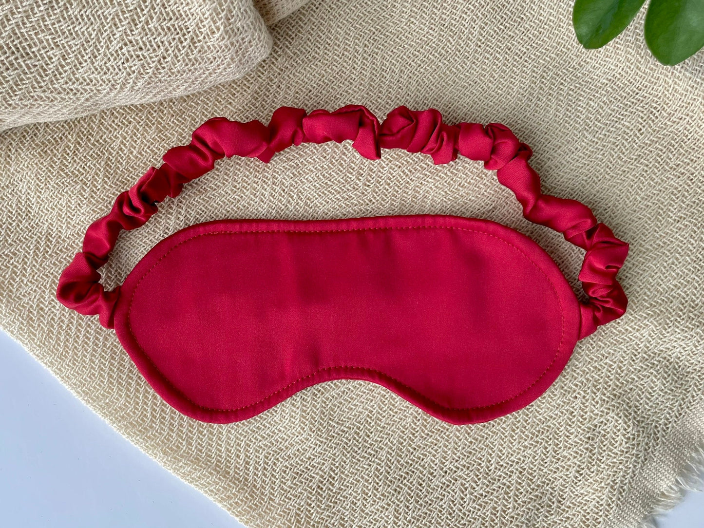 Sleep Eye Mask in Red Satin