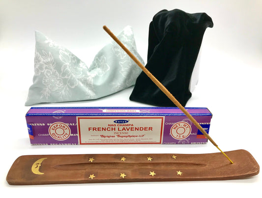 Serenity Gift Box with Blue Floral Eye Pillow