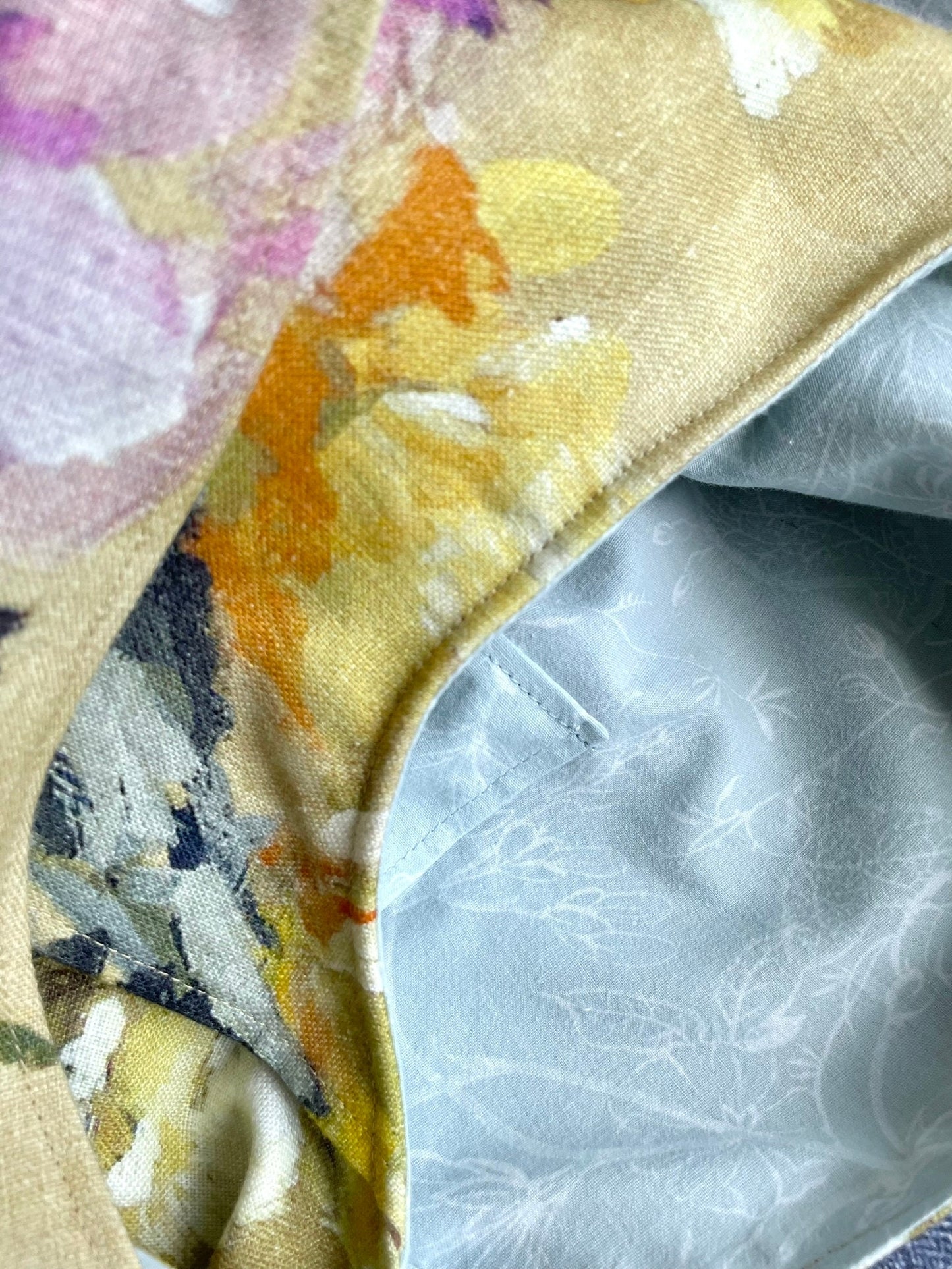 Upcycled Linen Yoga Tote Bag