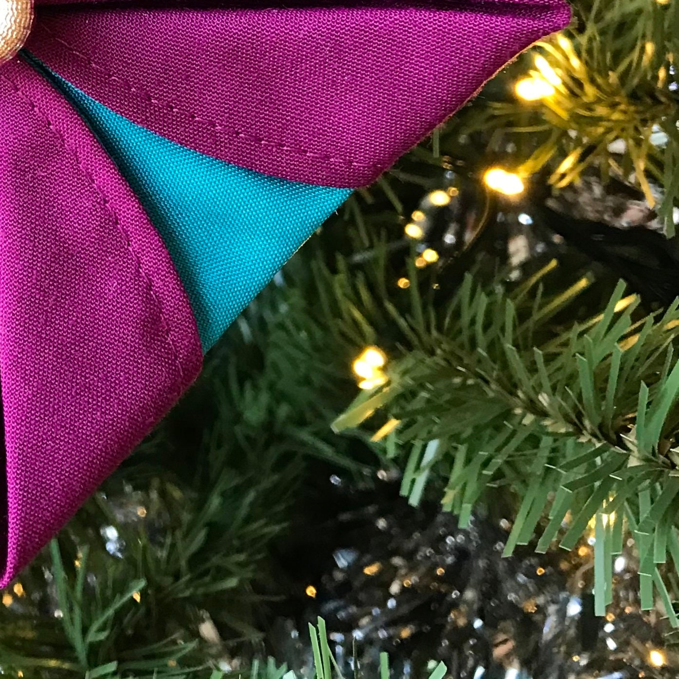 Upcycled Fabric Origami Ornament