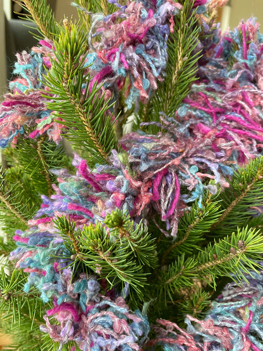 Tinswool Upcycled Wool Tinsel - Purple & Pink