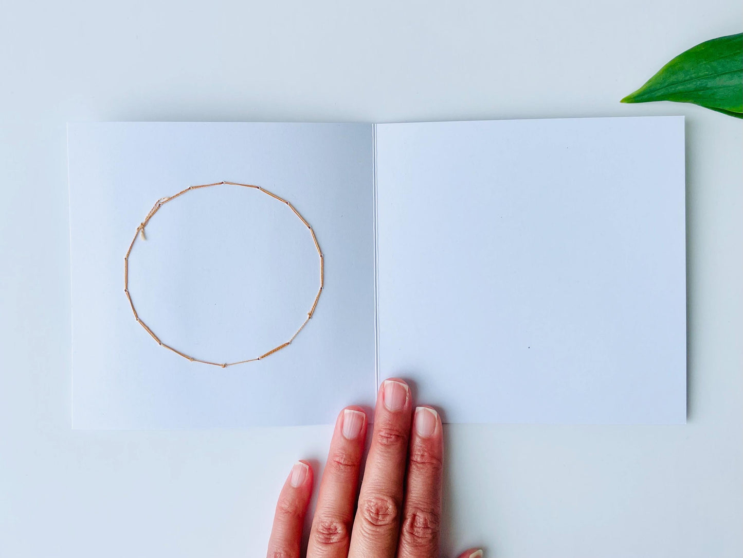 Hand Embroidered Greetings Card - Sunshine