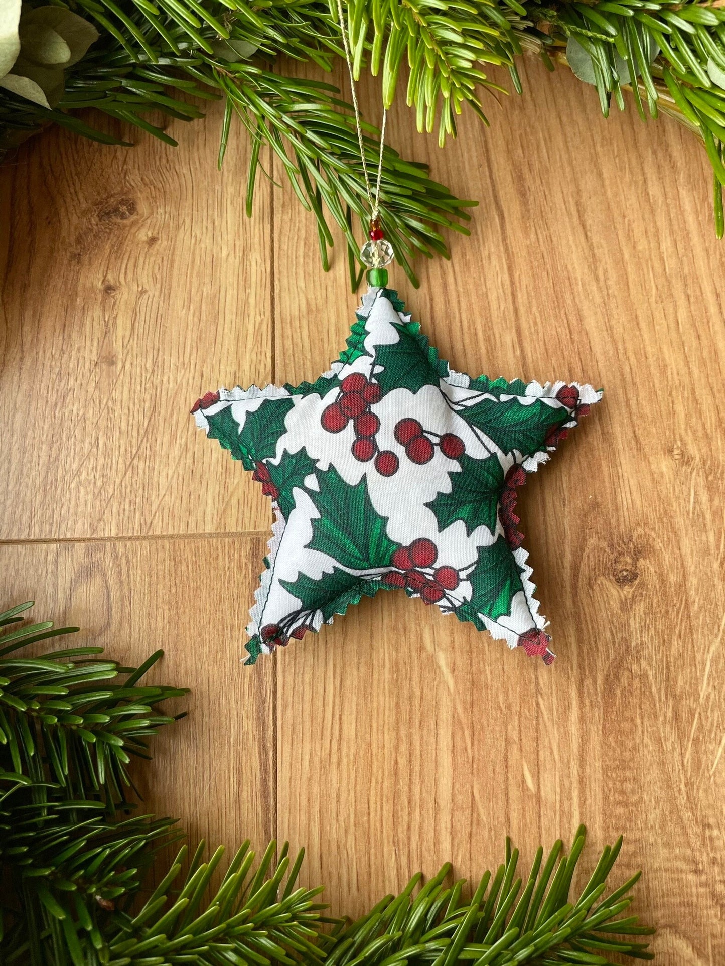 Holly Star Ornament