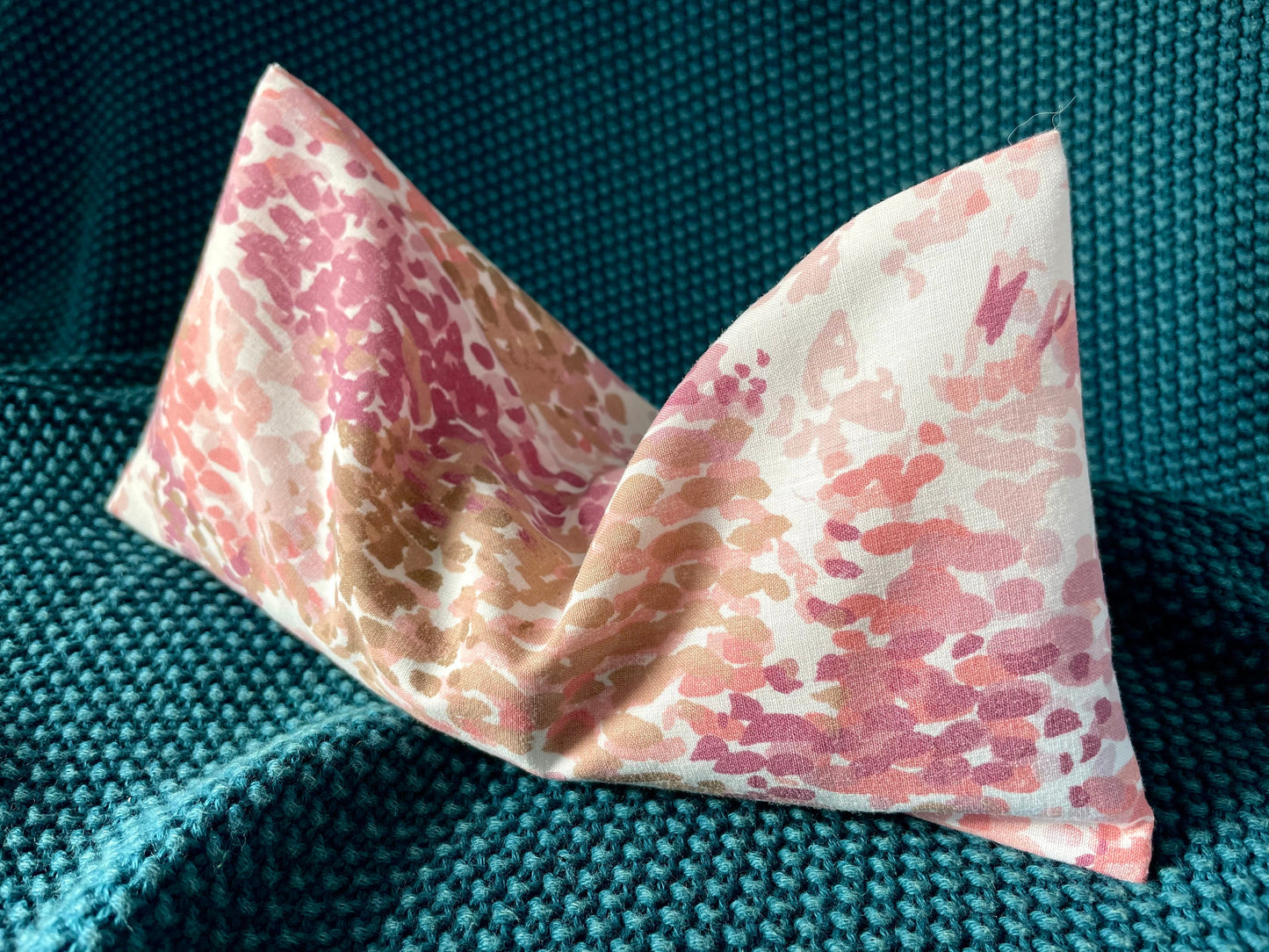 Pink Mix Weighted Eye Pillow Handmade with Upcycled fabric