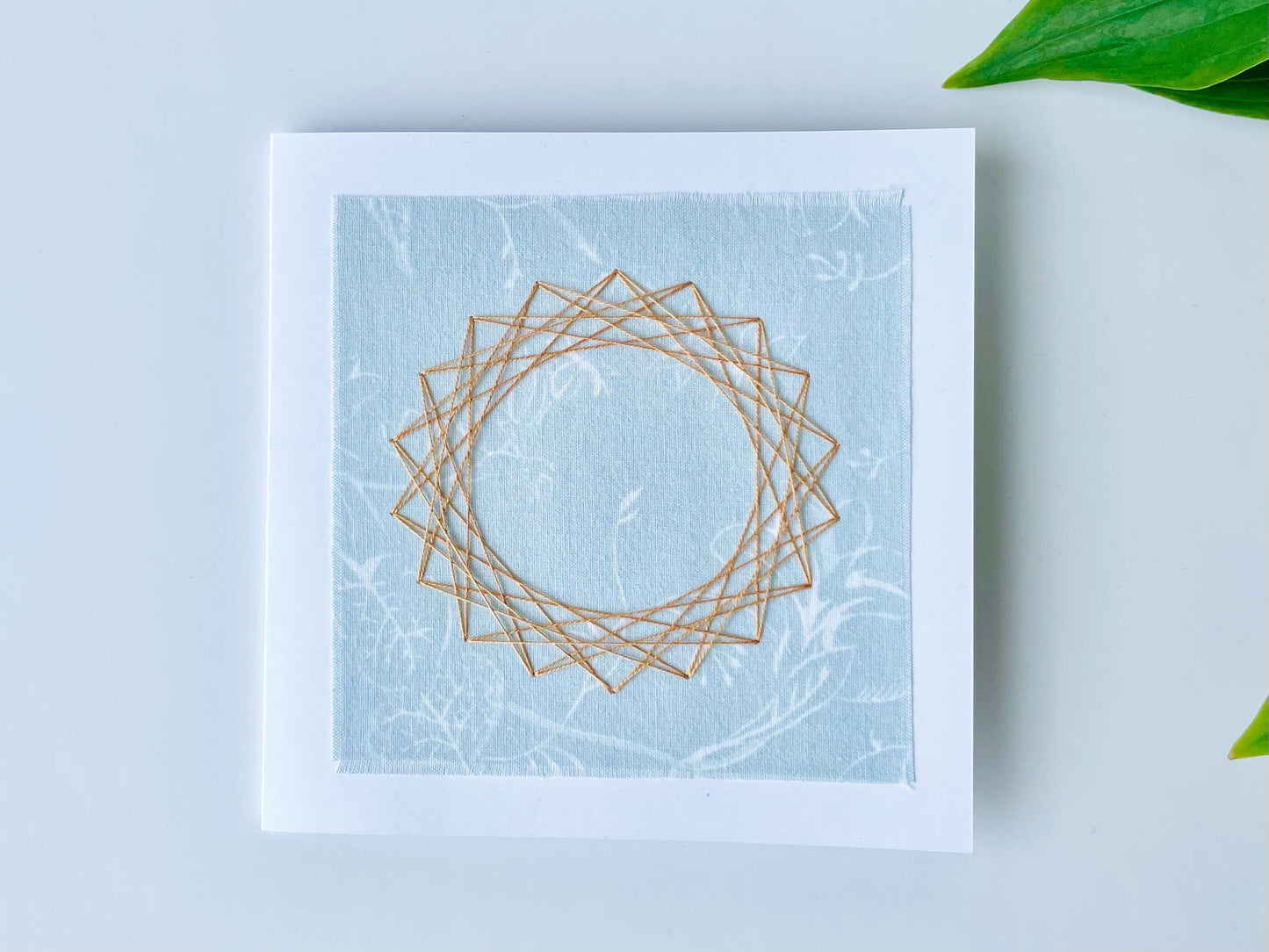 Hand Embroidered Greetings Card - Sunshine