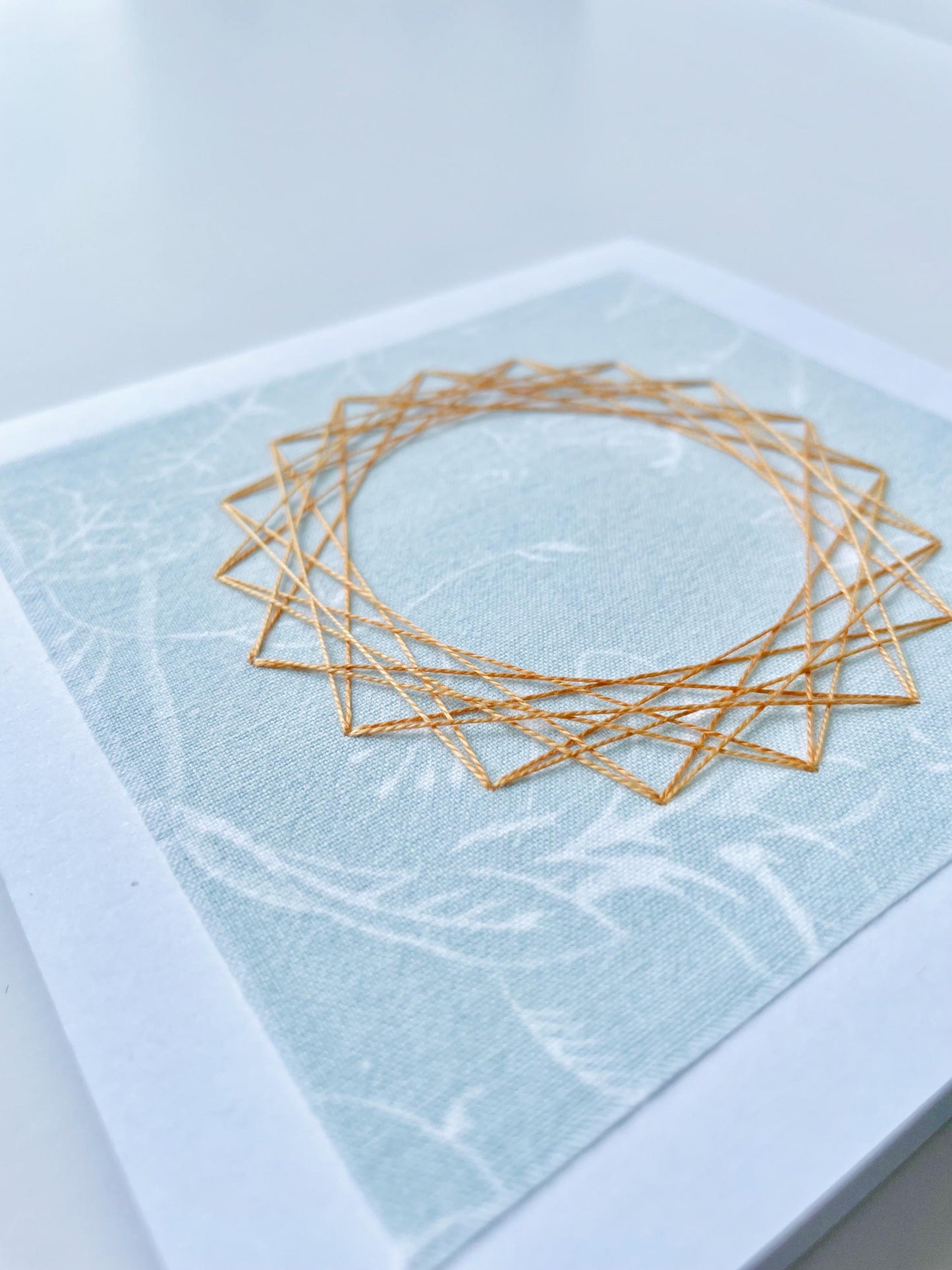 Hand Embroidered Greetings Card - Sunshine