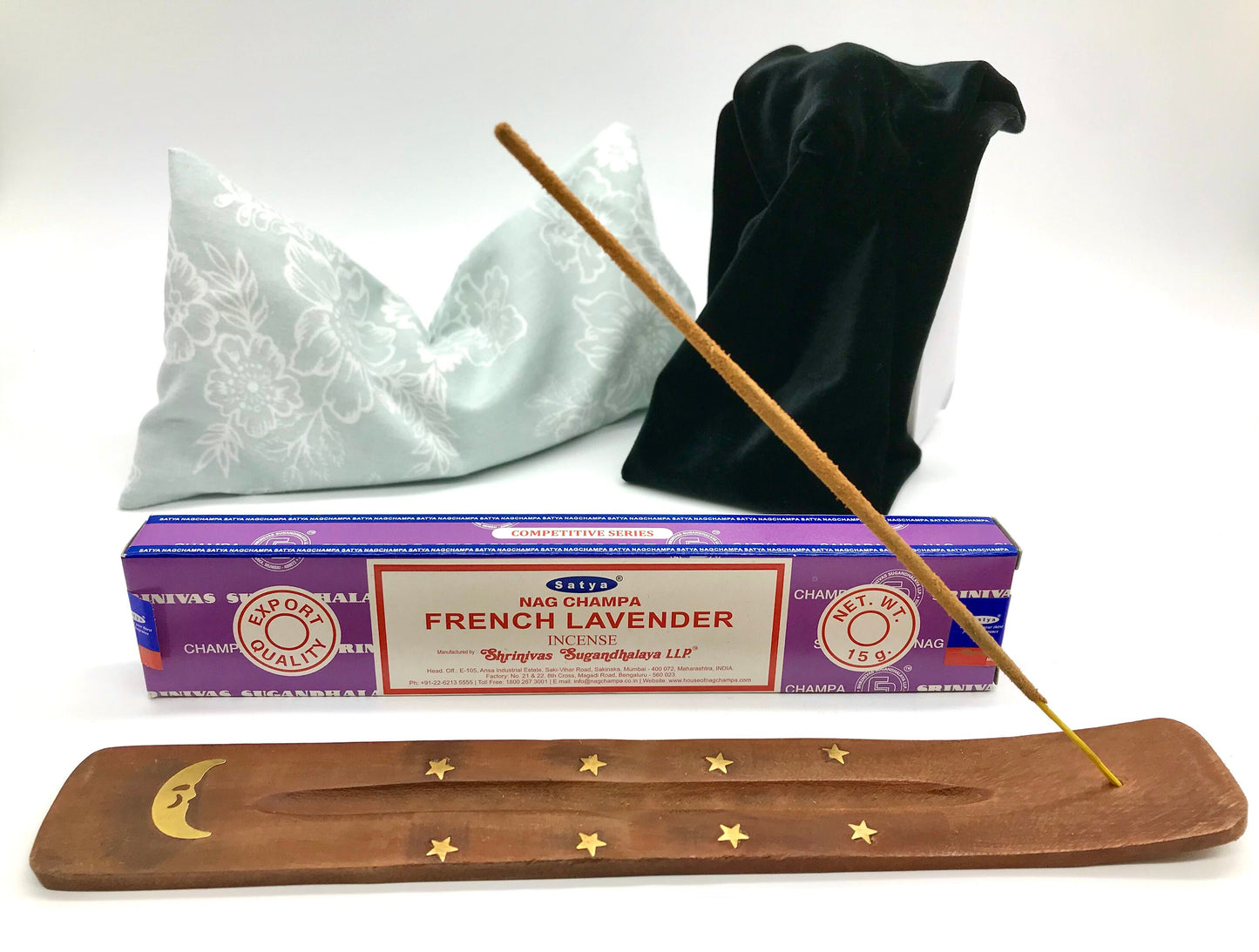 Serenity Gift Box with Blue Floral Eye Pillow